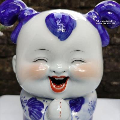 TƯỢNG TIỂU ĐỒNG CHÚC PHÚC MEN CHÀM